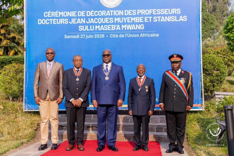 Muyembe et Sulu décorés par le président Tshisekedi